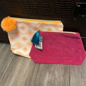 Set of 2 new zipped makeup bags